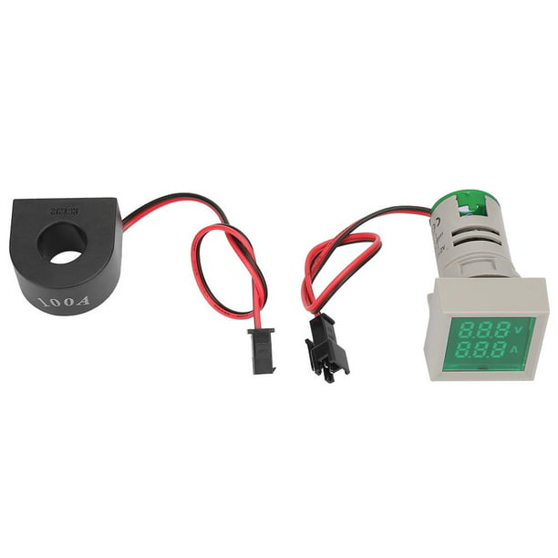 AC20-500V Mini Digital LED Display Voltmeter LED Indicator Light 5-Color Square Signal Lamp Green 